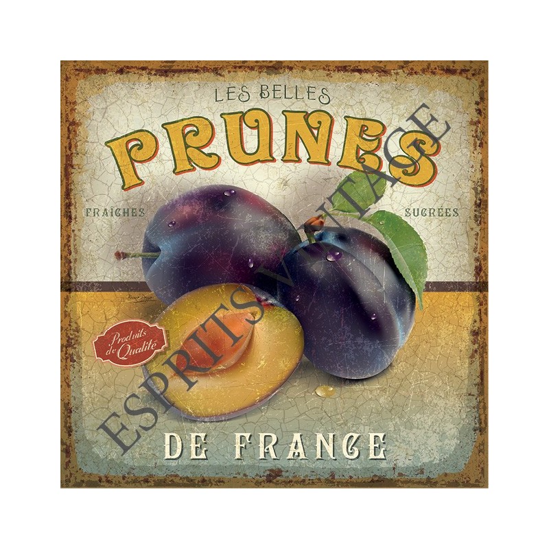 Dessous de plat 20x20 cm les belles prunes sucrées