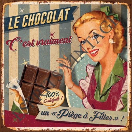 Set de table 30 x 42 cm une publicité  manière pin-up pour du chocolat