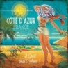 Set de table 30 x 42 cm pin-up chapeau rayures bleues sous grand soleil cote d'azur