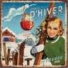 Dessous de plat 20x20 cm pin-up sports d'hiver