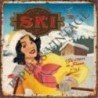 Dessous de plat 20x20 cm pin-up ski combinaison jaune