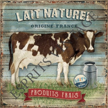 Dessous de plat 20x20 cm vache laitère noire et blanche