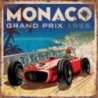 Plateau métal 18 x 24 cm le grand prix de monaco 1955