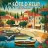Plateau métal 18 x 24 cm le vieux port cote d'azur