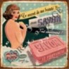 Patère 12 x 30 cm un décor publicitaire style années 60 pour une marque de savon