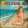 Dessous de plat 20x20 cm pin-up vintage sur une plage de cote d'azur