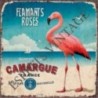 Patère 12 x 30 cm flamant rose de camargue devant la mer