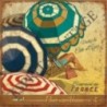 Patère 12 x 30 cm plage remplie de parasol coloré