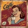 Patère 12 x 30 cm annonce publicitaire par une pin-up pour du café
