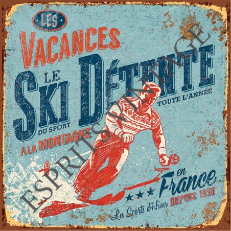 Set de table 30x42 cm vacances à la montagne ski détente