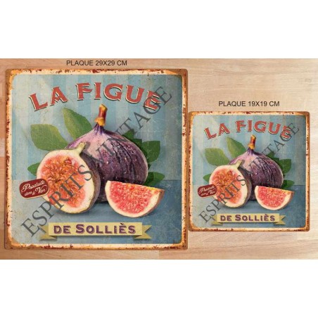 Plaque métal 19x19 vintage