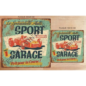 Plaque métal 19x19 vintage