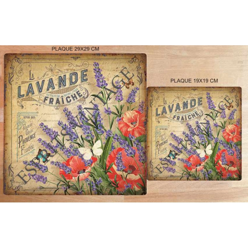 Plaque métal 19x19 vintage