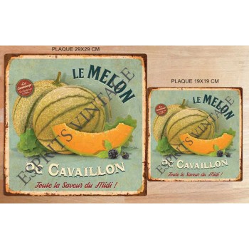 Plaque métal 29x29 vintage