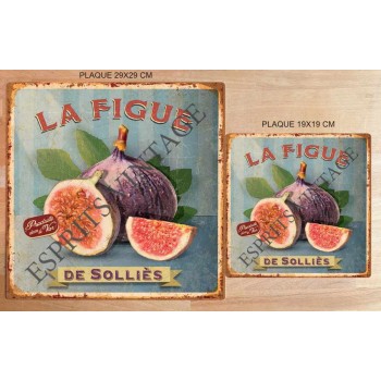 Plaque métal 29x29 vintage