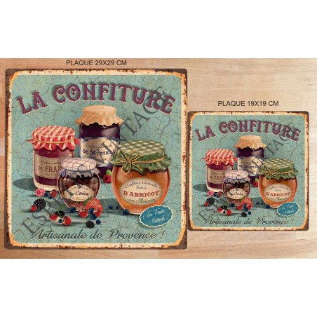 Plaque métal 29x29 vintage