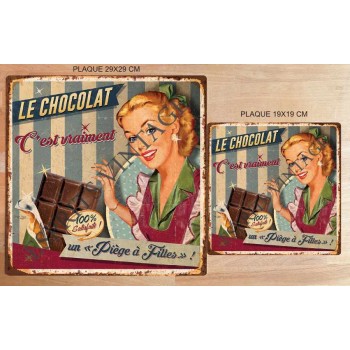 Plaque métal 29x29 vintage
