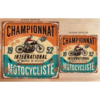 Plaque métal 29x29 vintage