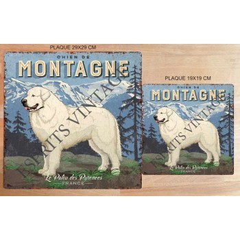Plaque métal 29x29 vintage