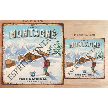 Plaque métal 29x29 vintage