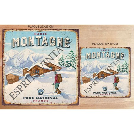 Plaque métal 29x29 vintage