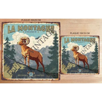 Plaque métal 29x29 vintage