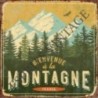 Dessous de plat 20x20 cm bienvenue à la montagne