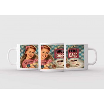 Mug blanc céramique Ø 8,2 cm hauteur 9,5 cm