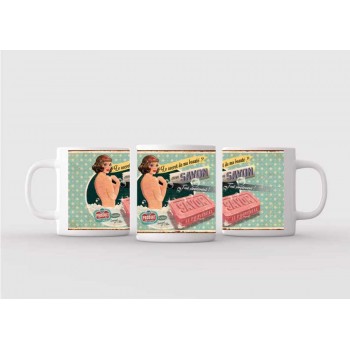 Mug blanc céramique Ø 8,2 cm hauteur 9,5 cm