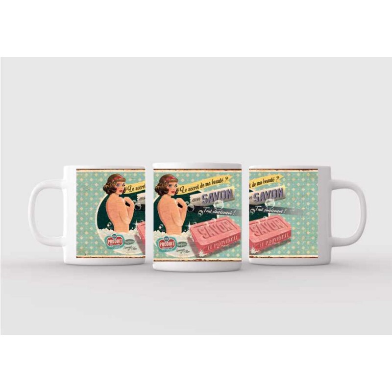 Mug blanc céramique Ø 8,2 cm hauteur 9,5 cm