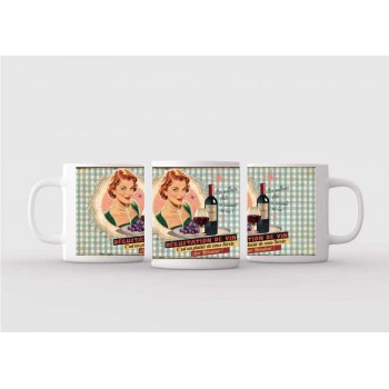 Mug blanc céramique Ø 8,2 cm hauteur 9,5 cm
