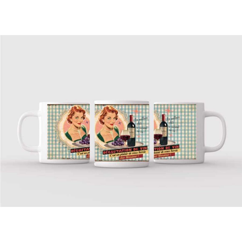 Mug blanc céramique Ø 8,2 cm hauteur 9,5 cm