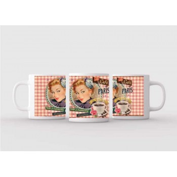 Mug blanc céramique Ø 8,2 cm hauteur 9,5 cm