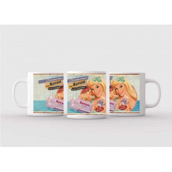 Mug blanc céramique Ø 8,2 cm hauteur 9,5 cm