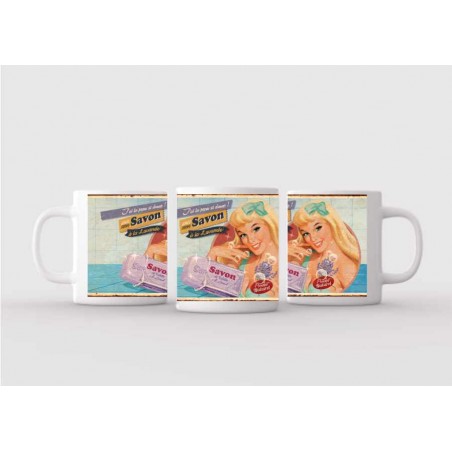 Mug blanc céramique Ø 8,2 cm hauteur 9,5 cm
