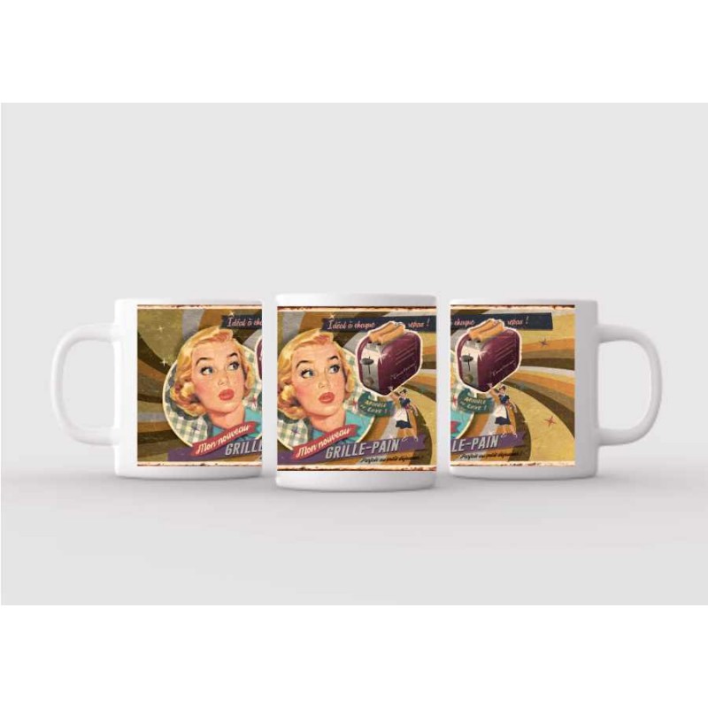Mug blanc céramique Ø 8,2 cm hauteur 9,5 cm