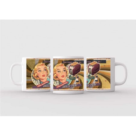 Mug blanc céramique Ø 8,2 cm hauteur 9,5 cm