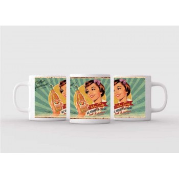 Mug blanc céramique Ø 8,2 cm hauteur 9,5 cm