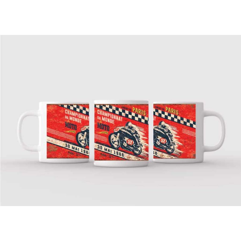 Mug blanc céramique Ø 8,2 cm hauteur 9,5 cm