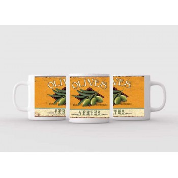 Mug blanc céramique Ø 8,2 cm hauteur 9,5 cm