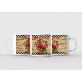 Mug blanc céramique Ø 8,2 cm hauteur 9,5 cm