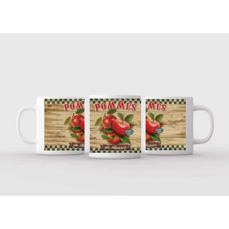 Mug blanc céramique Ø 8,2 cm hauteur 9,5 cm