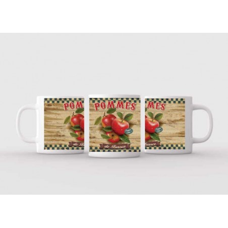 Mug blanc céramique Ø 8,2 cm hauteur 9,5 cm