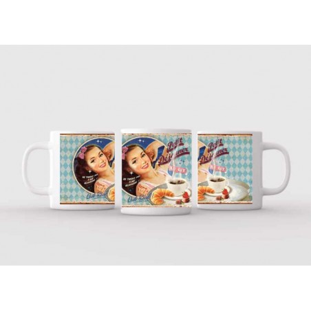 Mug blanc céramique Ø 8,2 cm hauteur 9,5 cm