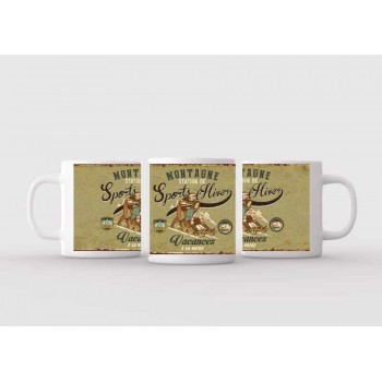 Mug blanc céramique Ø 8,2 cm hauteur 9,5 cm