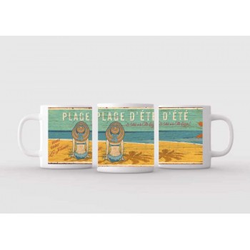 Mug blanc céramique Ø 8,2 cm hauteur 9,5 cm
