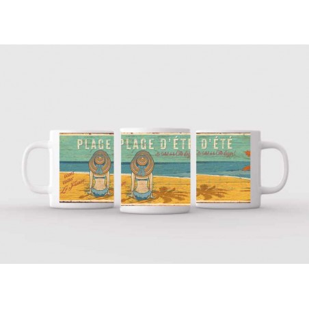 Mug blanc céramique Ø 8,2 cm hauteur 9,5 cm