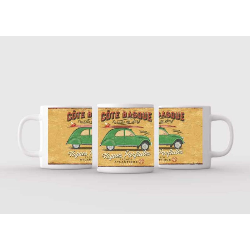 Mug blanc céramique Ø 8,2 cm hauteur 9,5 cm