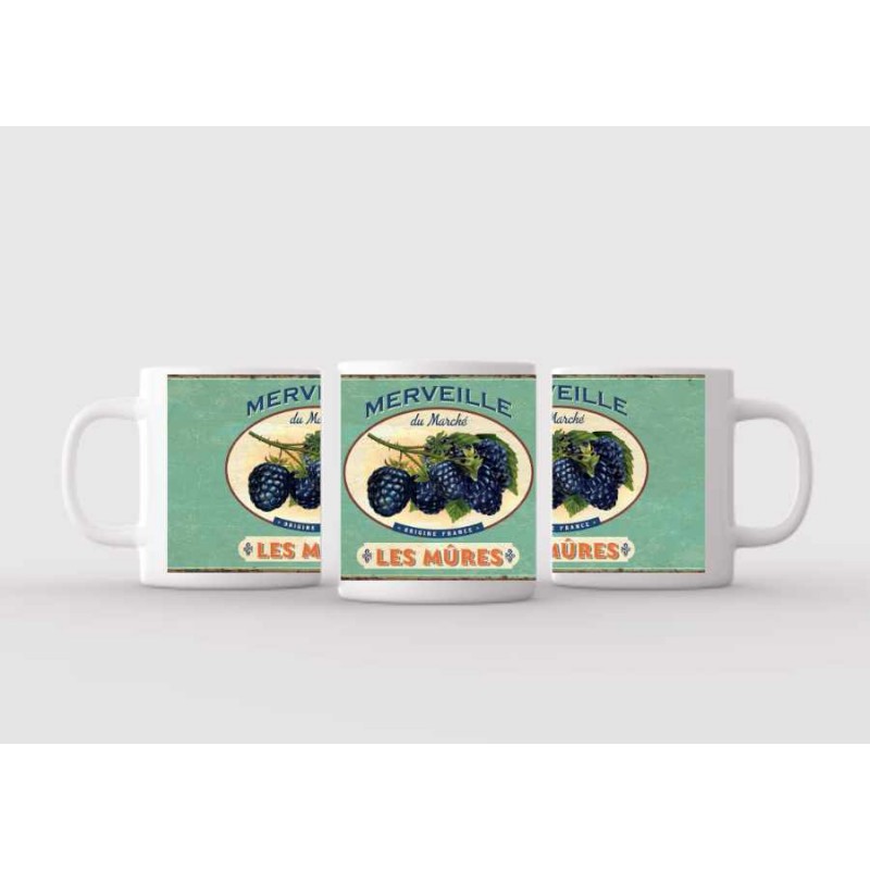 Mug blanc céramique Ø 8,2 cm hauteur 9,5 cm