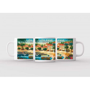 Mug blanc céramique Ø 8,2 cm hauteur 9,5 cm